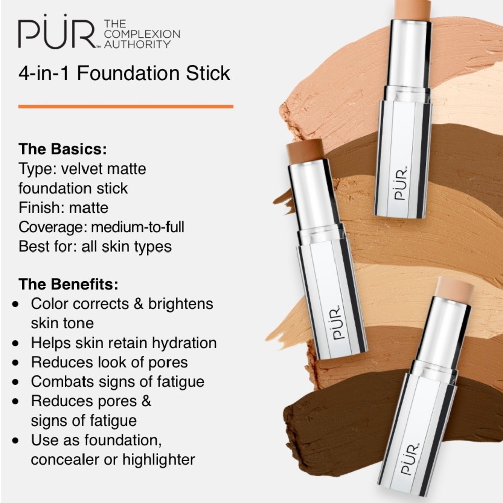 New PUR 4 in 1 foundation stick. Blush medium